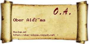 Ober Alóma névjegykártya
